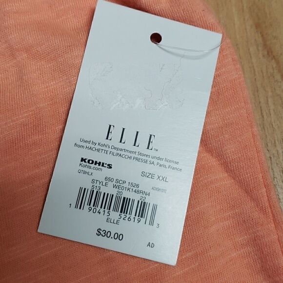 NEW! ELLE "GORGEOUS" CAP TWIST SLEEVE T-SHIRT - Picture 6 of 9